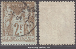 2Fr Sage Oblitéré TB (Y&T N° 105, Cote 55€) - 1898-1900 Sage (Type III)