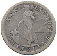 PHILIPPINES 10 CENTAVOS 1917  #a034 0131 - Philippines