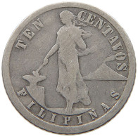 PHILIPPINES 10 CENTAVOS 1918  #a034 0127 - Filippine