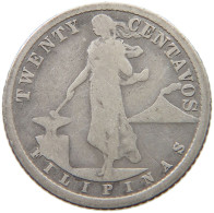PHILIPPINES 20 CENTAVOS 1919  #a033 0551 - Philippines