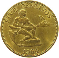 PHILIPPINES 5 CENTAVOS 1964  #a033 0945 - Philippines