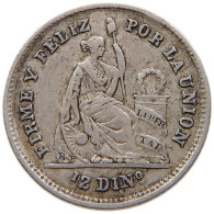 PERU 1/2 DINERO 1863  #t098 0177 - Pérou