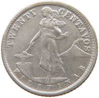 PHILIPPINES US 20 CENTAVOS 1937 M  #t136 0019 - Filipinas