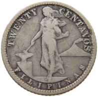 PHILIPPINES US 20 CENTAVOS 1928 M MULE  #t136 0003 - Filippijnen