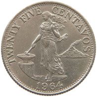 PHILIPPINES 25 CENTAVOS 1964  #t136 0365 - Filippijnen