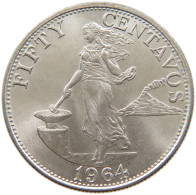 PHILIPPINES 50 CENTAVOS 1964  #t136 0055 - Filipinas