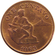 PHILIPPINES CENTAVO 1963  #s062 0329 - Filippine