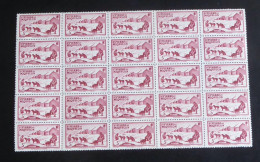 SPM - 1938 - N°YT. 170 - Attelage 5c - Bloc De 25 - Neuf Luxe ** / MNH / Postfrisch - Unused Stamps