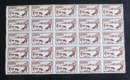 SPM - 1938 - N°YT. 168 - Attelage 3c - Bloc De 25 - Neuf Luxe ** / MNH / Postfrisch - Unused Stamps