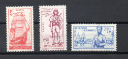 Nlle CALEDONIE N° 190 à 192  NEUFS AVEC CHARNIERES  COTE  6.75€  DEFENSE DE L'EMPIRE - Neufs