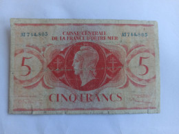 Billet France 5 Francs Caisse Centrale France Outre-Mer Marianne - Altri & Non Classificati