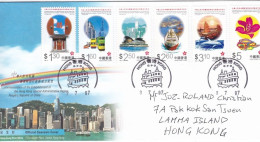 HONG KONG : FDC Série 838 à 843 Etablissement Région Administrative De Hong Kong Par La Chine - FDC