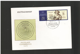 Germania Est-ddr 1973 Fdc NICOLAUS COPERNICUS - 1971-1980