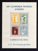 Olympic Games 1948 , Peru - Blok - Sommer 1948: London