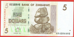 Zimbabwe - Billet De 5 Dollars - 2007 - P65 - Zimbabwe