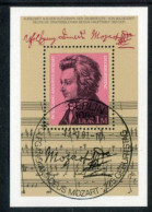 DDR 1981 Mozart Birth Anniversary Used.  Michel  Block 62 - Used Stamps