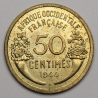 50 Centimes Marianne, Afrique Occidentale Française, 1944, Londres - Afrique Occidentale Française