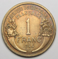 1 Franc Marianne, Afrique Occidentale Française, 1944, Londres - Afrique Occidentale Française