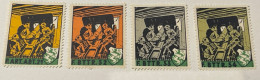 Schweiz Swiss Soldatenmarken 1940 Aktiver Dienst F. BTTR. 52 21 53 54  Z 26 - Viñetas