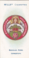 97 Lowestoft  - Borough Arms 1906 - Wills Cigarette Card - Original  - Antique - Wills