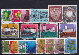 Jahresserie 1976 Schweiz, Michel 1069 - 1086 Alle Mit Einheitlichem ET-Eckstempel - Collections