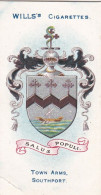 93 Southport  - Borough Arms 1906 - Wills Cigarette Card - Original  - Antique - Wills