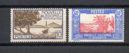 Nlle CALEDONIE N° 244 + 245  NEUFS AVEC CHARNIERES  COTE  2.25€    BAIE BATEAUX  CASE PAYSAGE - Neufs