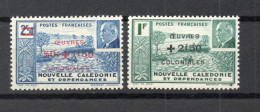 Nlle CALEDONIE N° 246 + 247  NEUFS AVEC CHARNIERES  COTE  2.50€    MARECHAL PETAIN SURCHARGE - Nuevos