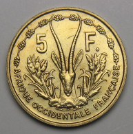 5 Francs Afrique Occidentale Française, République Française 1956 - Französisch-Westafrika