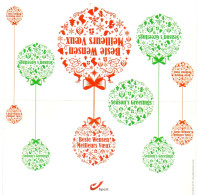 Belgique Noël Christmas Kerstmis 4567 Document Officiel De La Poste Beste Wensen Meilleurs Voeux 2015 - Lettres & Documents