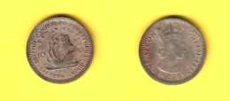 BRITISH CARIBBEAN TERRITORIES   10 CENTS 1955 (KM # 5) #7558 - Territoires Britanniques Des Caraïbes