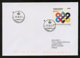 ANDORRA Correos (2023) EUROPA La Pau, El Valor Més Important, Peace The Highest Value Humanity - First Day Cover - Lettres & Documents