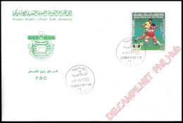 MARADONA ARGENTINA In Libya 1985 Stamp "FIFA World Cup Mexico '86" (FDC) - Otros & Sin Clasificación