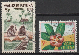 Wallis Et Futuna Fabrication D Un Tapa Et Flore Fleur  N°157A-159 Oblitéré - Oblitérés