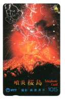 Volcan Volcano Télécarte Japon Phonecard  Karte (salon 404) - Landscapes