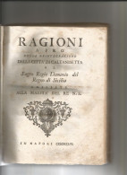 CALTANISSETTA  PECCHENEDA FRANCESCO 1756: RAGIONI A PRO DELLA REINTEGRAZIONE DELLA CITTA' DI CALTANISSETTA - Livres Anciens