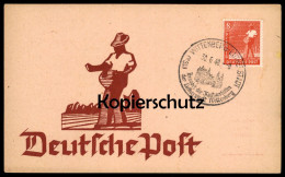 ALTE POSTKARTE DEUTSCHE POST 1948 NACH MAXIMUM BIELEFELD SONDERSTEMPEL BRIEFMARKE 8 PFENNIG MARKE WIEDERAUFBAU - Timbres (représentations)