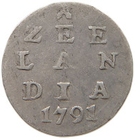 NETHERLANDS ZEELAND STUIVER 1791  #t114 0151 - Provincial Coinage