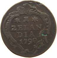 NETHERLANDS ZEELAND DUIT 1790  #c063 0035 - Monnaies Provinciales