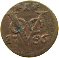 NETHERLANDS ZEELAND DUIT 1786  #c063 0697 - Monnaies Provinciales