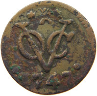 NETHERLANDS ZEELAND DUIT 1747  #a016 0195 - Provincial Coinage