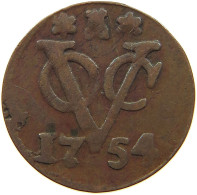 NETHERLANDS ZEELAND DUIT 1754  #a016 0199 - Provincial Coinage