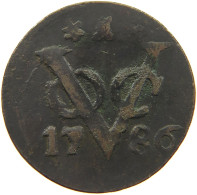 NETHERLANDS ZEELAND DUIT 1786  #a051 0095 - Provincial Coinage