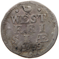 NETHERLANDS WEST FRIESLAND 2 STUIVERS 1759  #t156 0109 - Provincial Coinage