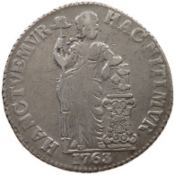 NETHERLANDS WEST FRIESLAND GULDEN 1763  #t119 0013 - Provinciale Munten