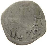 NETHERLANDS WEST FRIESLAND 2 STUIVERS 1679  #t155 0351 - Provincial Coinage