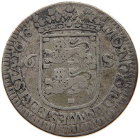 NETHERLANDS WEST FRIESLAND 6 STUIVERS 1678  #t084 0471 - Provincial Coinage