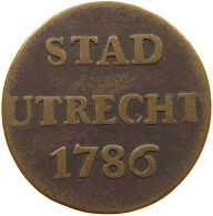 NETHERLANDS UTRECHT DUIT 1786  #a085 0237 - Monnaies Provinciales