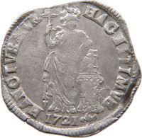 NETHERLANDS OVERIJSSEL GULDEN 1721  #t120 0173 - Monete Provinciali