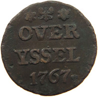 NETHERLANDS OVERIJSSEL DUIT 1767  #t113 0239 - Provincial Coinage